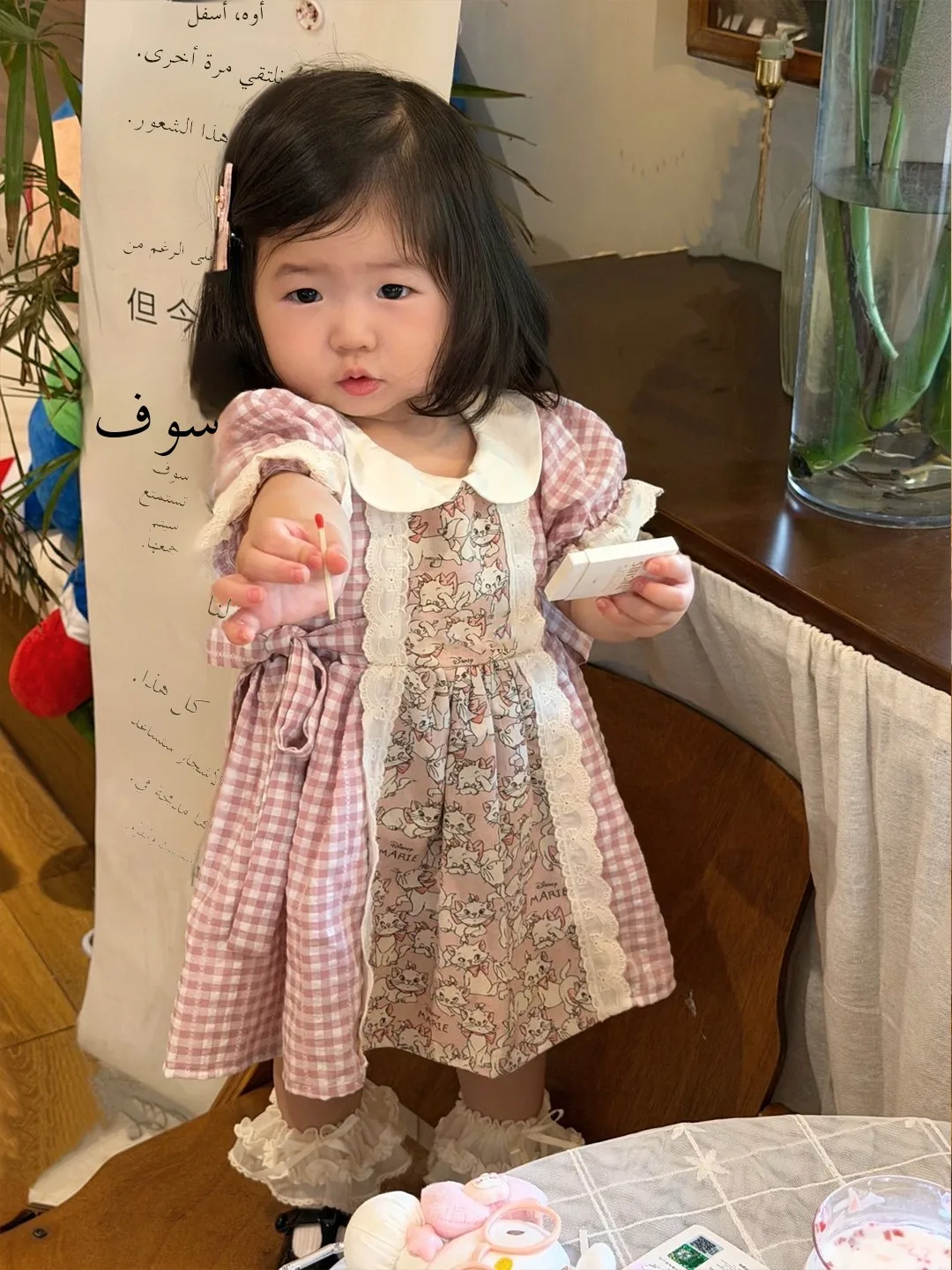 robe-d'ete-pour-filles-de-style-coreen-imprime-fin-jupe-de-princesse-rose-a-la-mode-manches-courtes-manches-bouffantes-vetements-pour-enfants