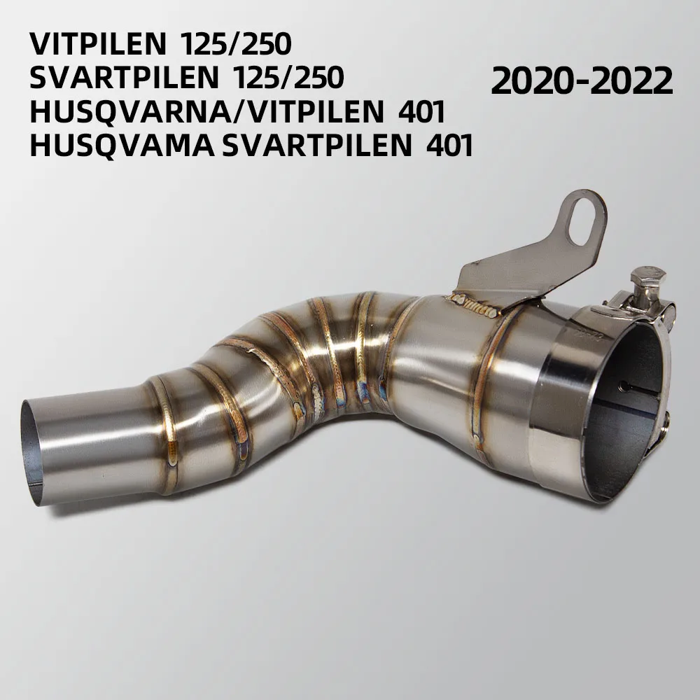 

Motorcycle Exhaust Middle Link Adapter Pipe Connect OEM Muffler For Husqvarna VITPILEN SVARTPILEN 125 250 401 2020-2022
