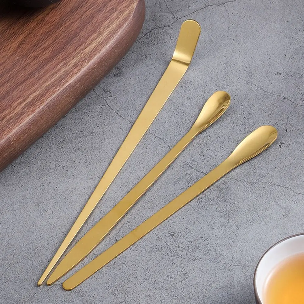 New Stainless Steel Tea Sticks Japanese Traditional Leaf Tea Scoops Matcha Scoop Tea Ceremony Kitchen Tool Teaware