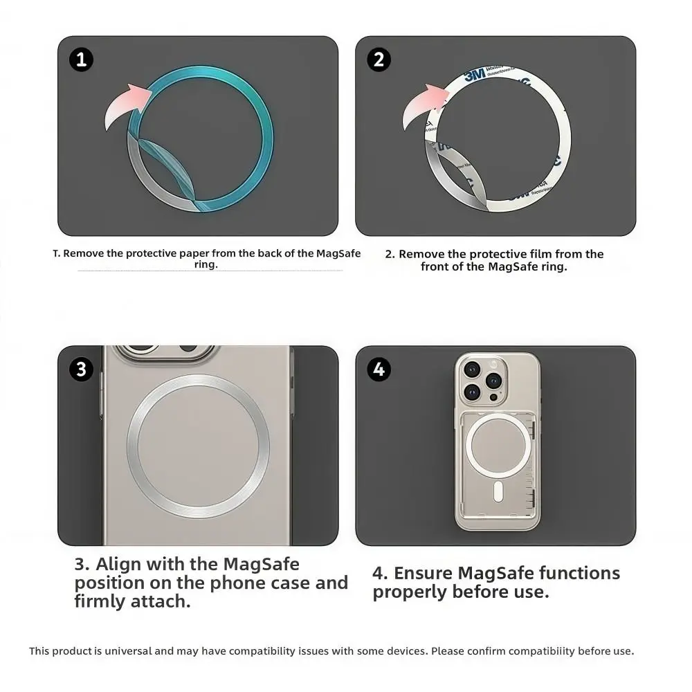 

Transparent For MagSafe Card Sleeve Shockproof 2 Card Slots Magnetic Stand Card Holder Ultra-thin for iphone 17/16/15/14/13/12