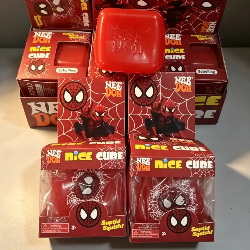 Needoh Ice Cube Spider-Man Squishy-Spielzeug, Maltose-Block-Stressabbau-Fidget-Spielzeug, niedliches Rebound-Squeeze-Ventil-Spielzeug für Kinder und Erwachsene – Detail 1