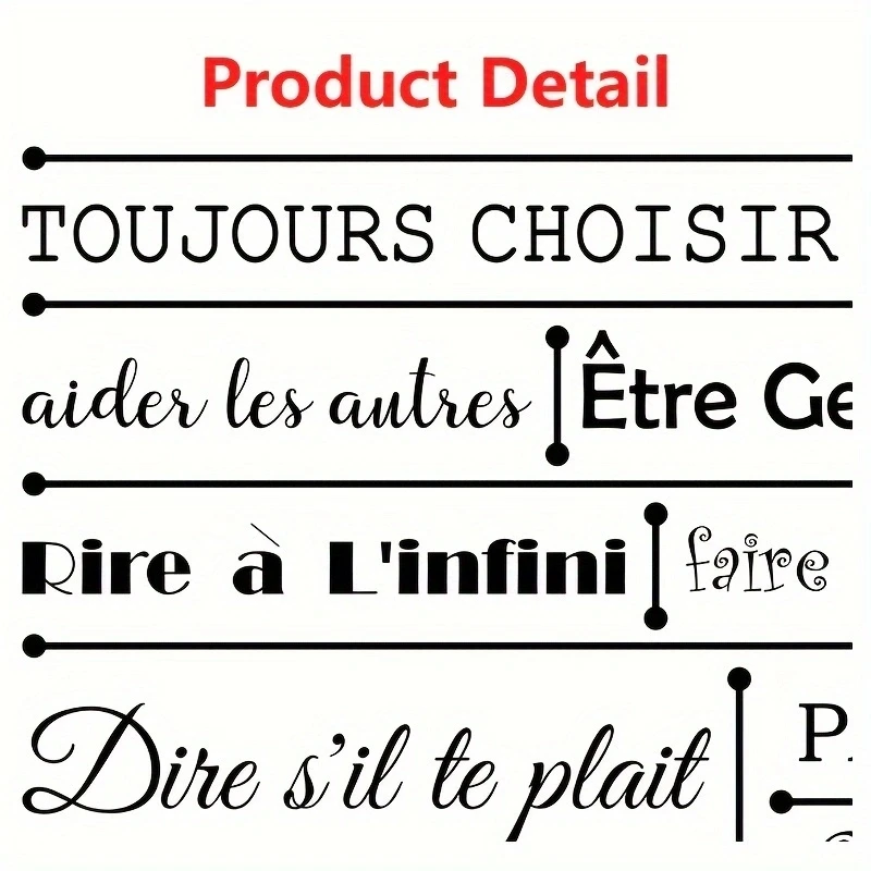 1pc French House Rules Quote Art Print, French Family Rules Poster, France Kitchen Home Wall Decoration Canvas Painting