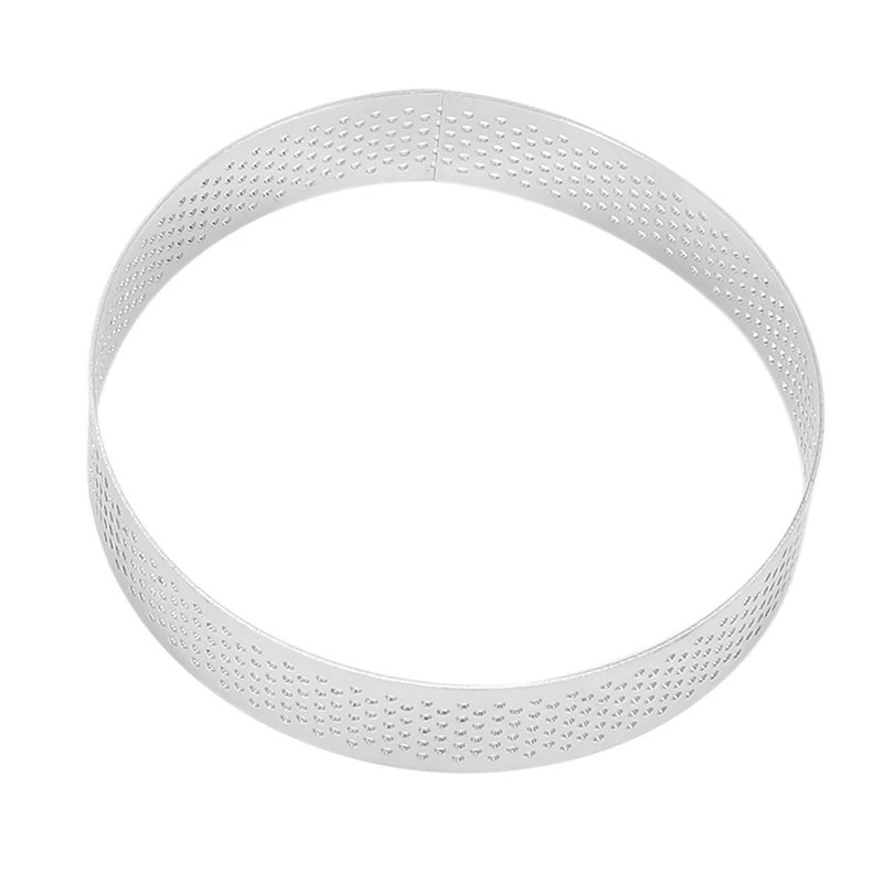 8 Stuks Ronde Poreuze Taart Ring Bodem Toren Taart Taart Vorm Bakgereedschap Geperforeerde Cake Mousse Ring,10Cm Cnim Heet