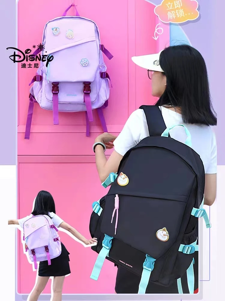 

Disney New Leisure School Bags For Girls Middle High School Primary Student Shoulder Orthopedic Backpack Large Capacity Mochilas