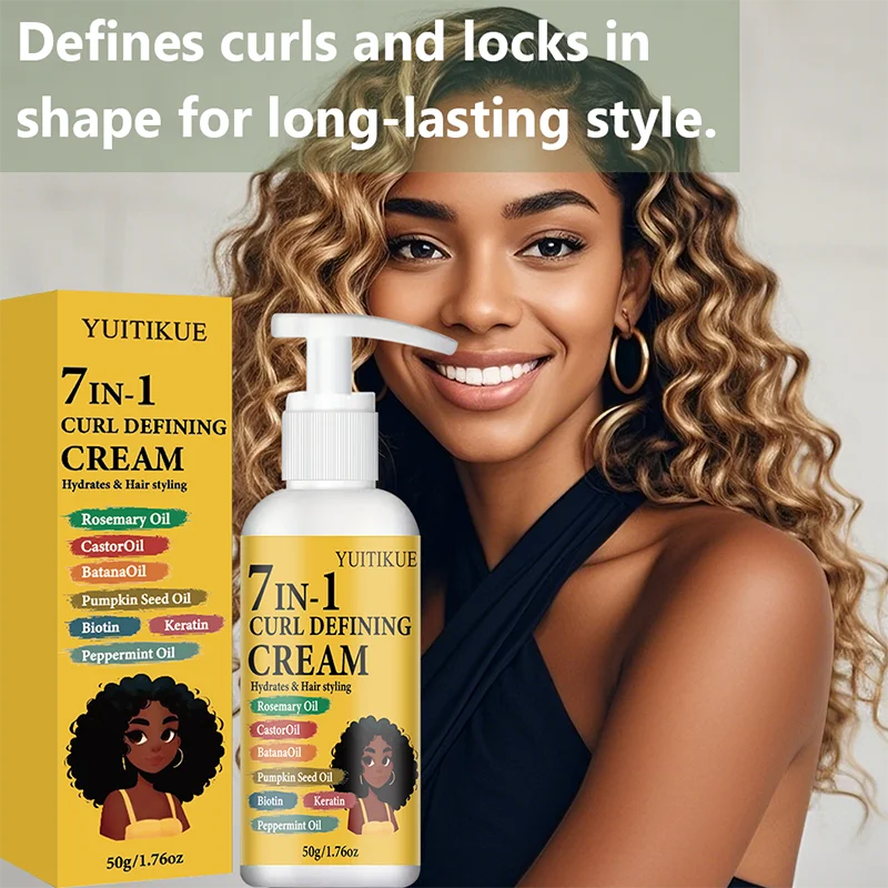 Hair Care Wella - YUITIKUE Locken-Verstärkungscreme Feuchtigkeitsspendend Anti-Frizz für Weiche
