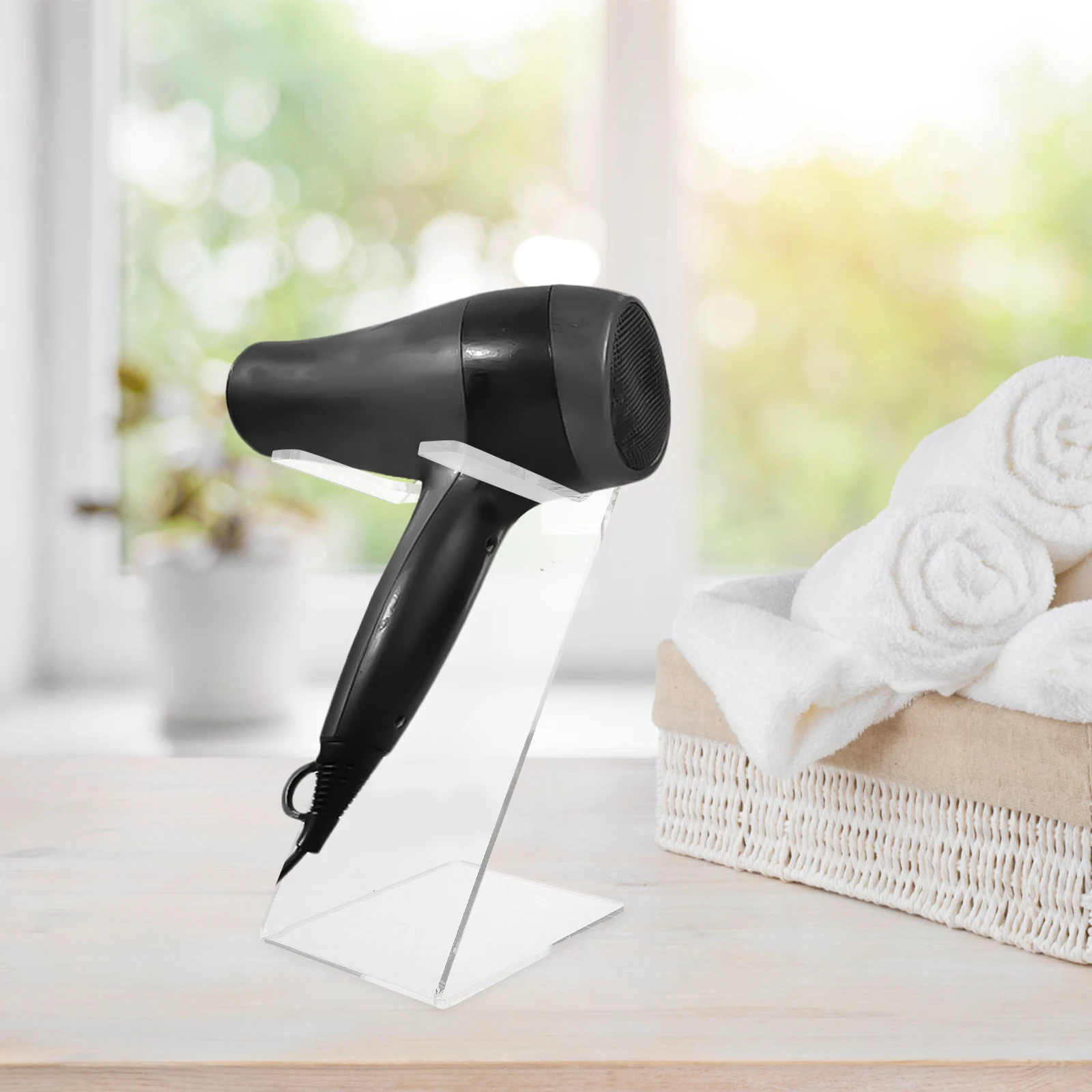 

Hair Dryer Display Stand Blow Storage Rack Holder Bathroom Hairdryer Desktop