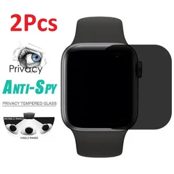 2 sztuki Osłona ekranu do Apple Watch 45 mm 44 mm 41 mm Etui Prywatność Folia ze szkła hartowanego IWatch Series 9 8 4SE