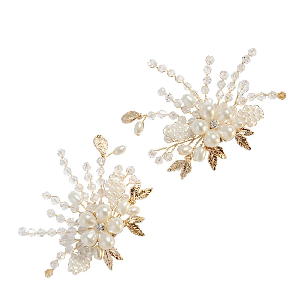 2pcs Shoe Clips Wedding Pearl Buckles For Women High Heel Sandals Decorative Bridal Shoes Accessories Party Prom Evening Wear