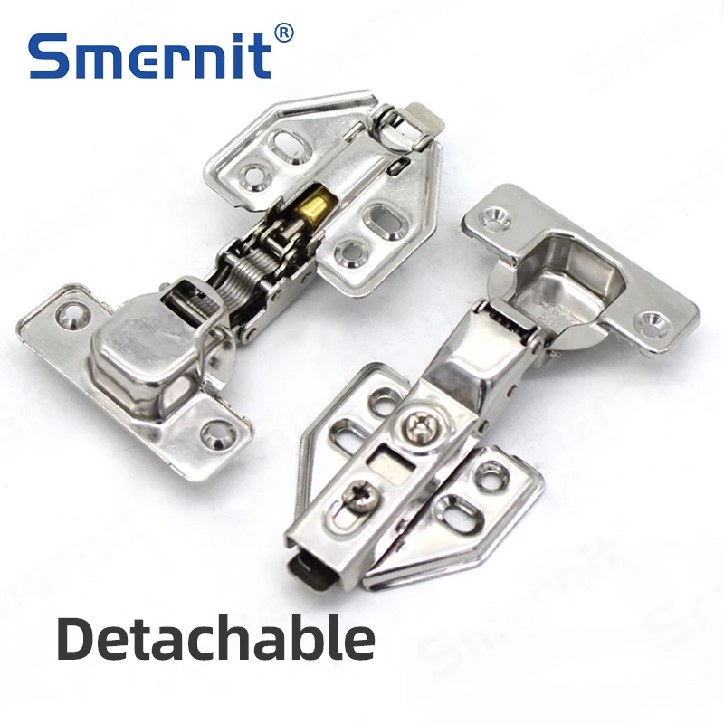 Hinges Furniture Fittings for Kitchen Cabinets Cupboard Wardrobe Dresser Stainless Steel Damper Buffer Soft Door Hinges Hardware