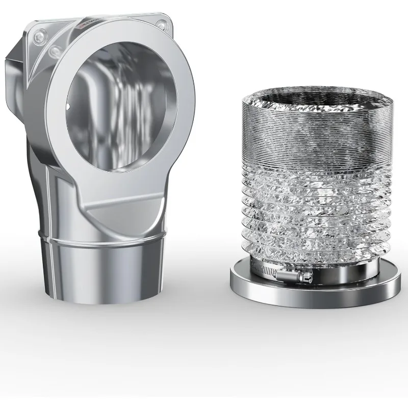 

Magnetic Dryer Vent Coupling DV90 Airtight Seal Dryer Vent Connector Kit Easy to Clean Quick Connector Including a 2.6ft 4"