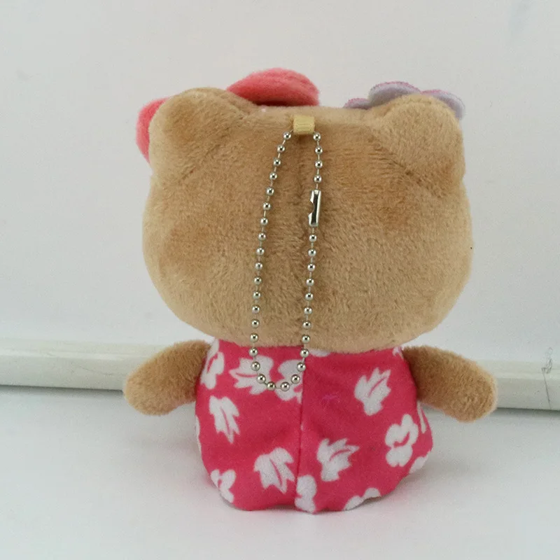 พวงกุญแจตุ๊กตาขนฟูสีดำลายฮาวาย ขนาด 13 ซม. ตัวละครอนิเมะ เฮลโล คิตตี้ มายเมโลดี้ คุโรมิ น่ารัก เหมาะสำหรับตกแต่งกระเป๋าเรียน ของขวัญ