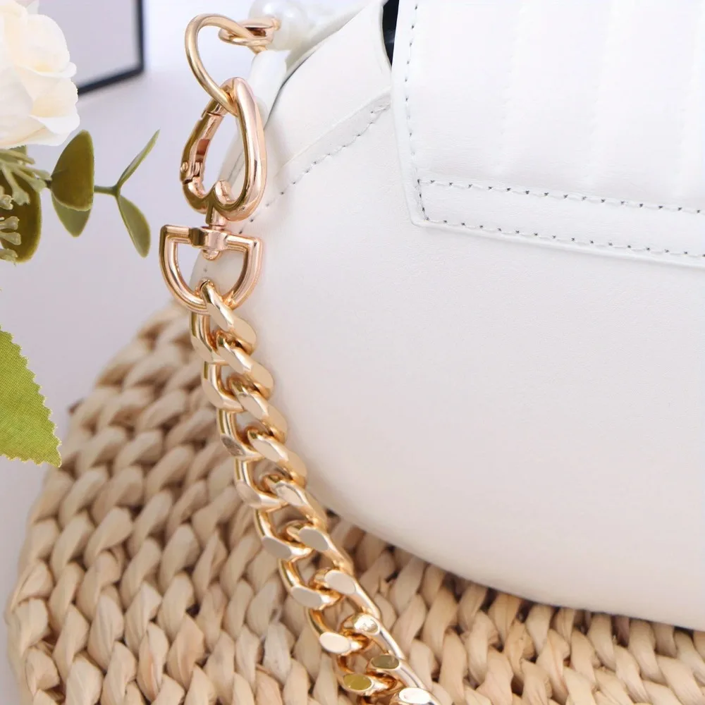 1pc Metal Purse Chain Strap Extender Heart Shape Purse Chain for Accessory Charms, Lengthen Crossbody Shoulder Handbags Strap image 6