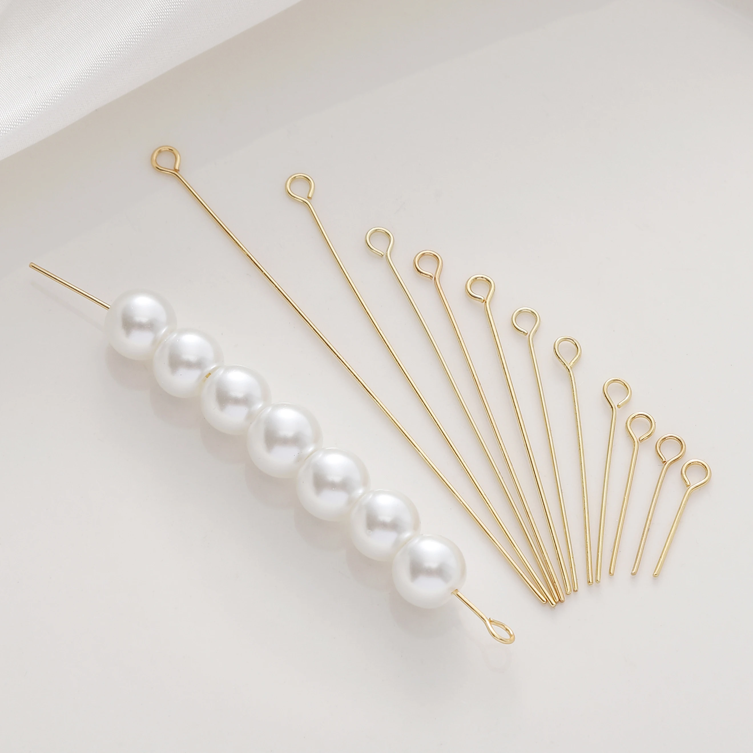 50-100pcs Stainless Steel Headpins 0.6x15-70mm DIY Jewelry Making Supplies for Bracelets Necklaces Earrings