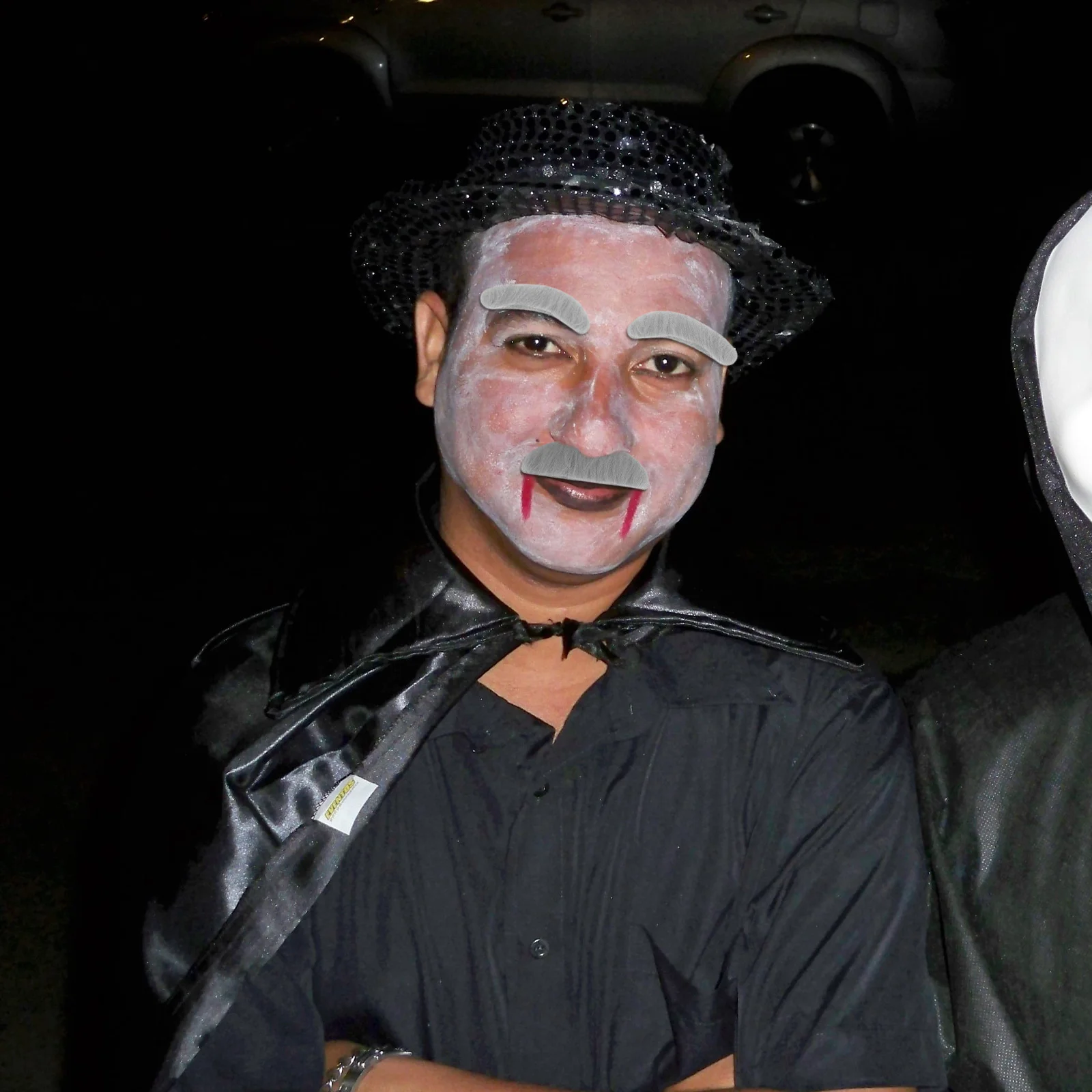 

6Sets Stick-on Realistic Grey Beard Eyebrows Kit for Old Man Cosplay Halloween Parties Stage Play Props Beard Kit for Men