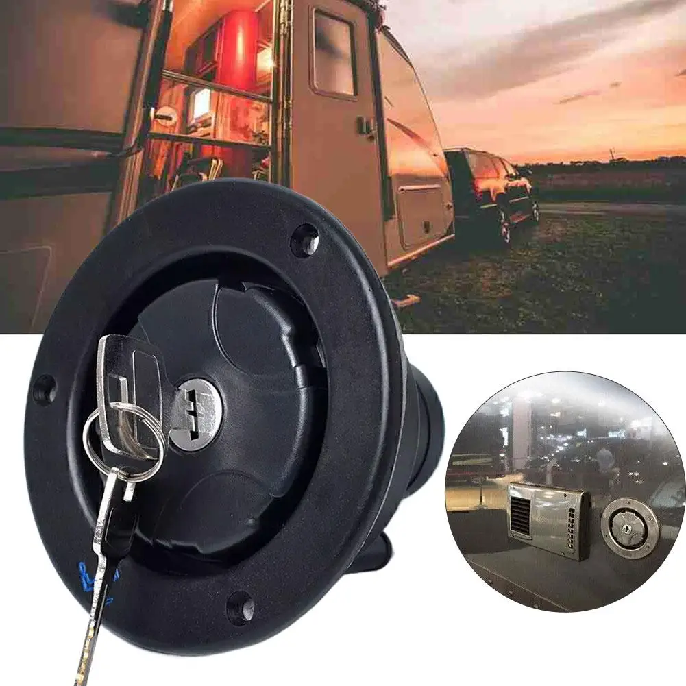 

Gravity Inlet Trailer Lock Anti-Theft Camper Trailer Water Car Accessories & Keys Lock 2 Filler Weatherproof Hatch Vent Wit N7Z6