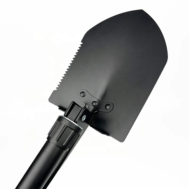 61cm Folding Shovel with Serrated Blade D-Handle Portable Camping Survival Spade Outdoor Emergency Gardening Tools