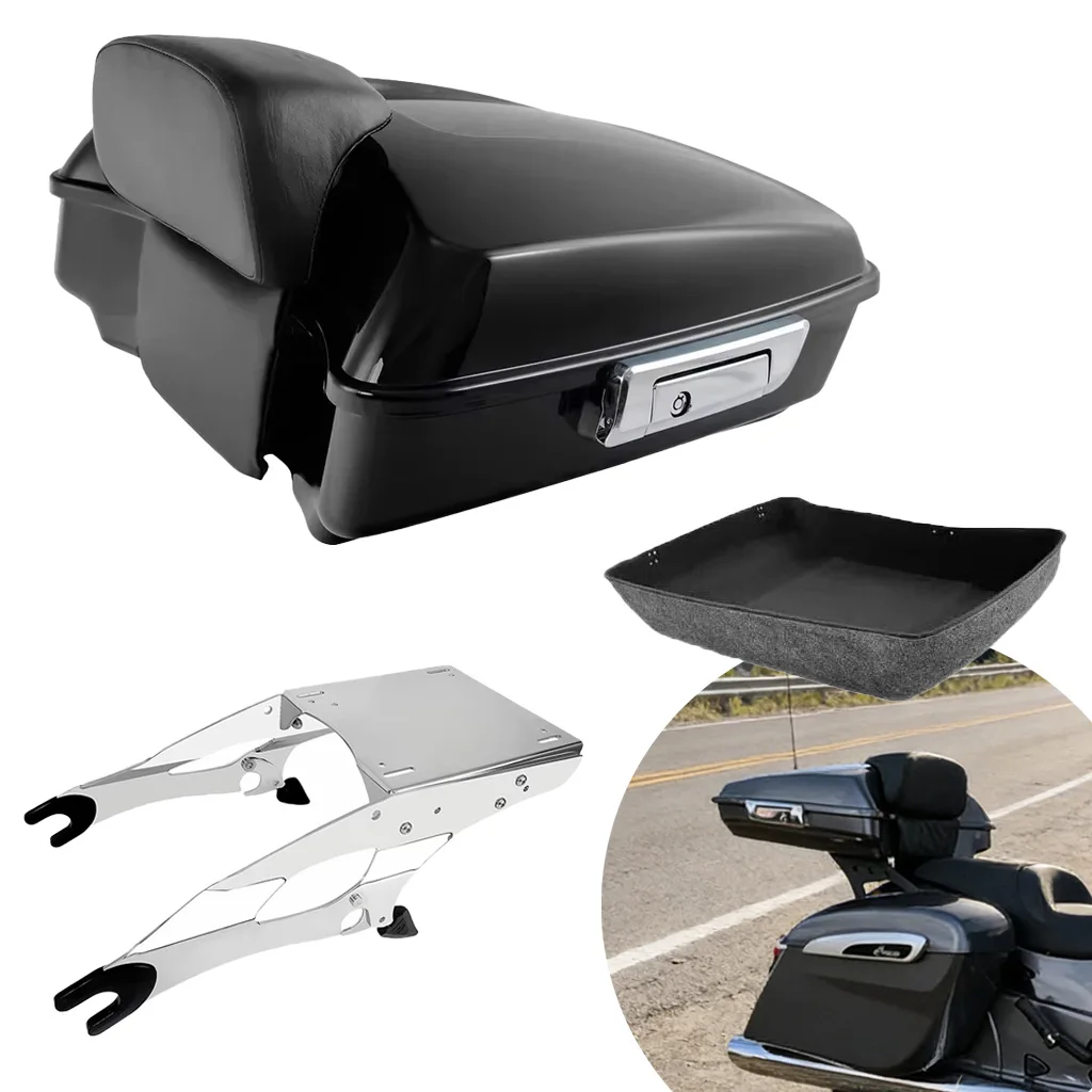 Top Case Box & Rear Luggage Rack Trunk Mount Kit For Indian Chieftain Roadmaster Challenger Chief Dark Horse 14-25 Tour Pack Pak