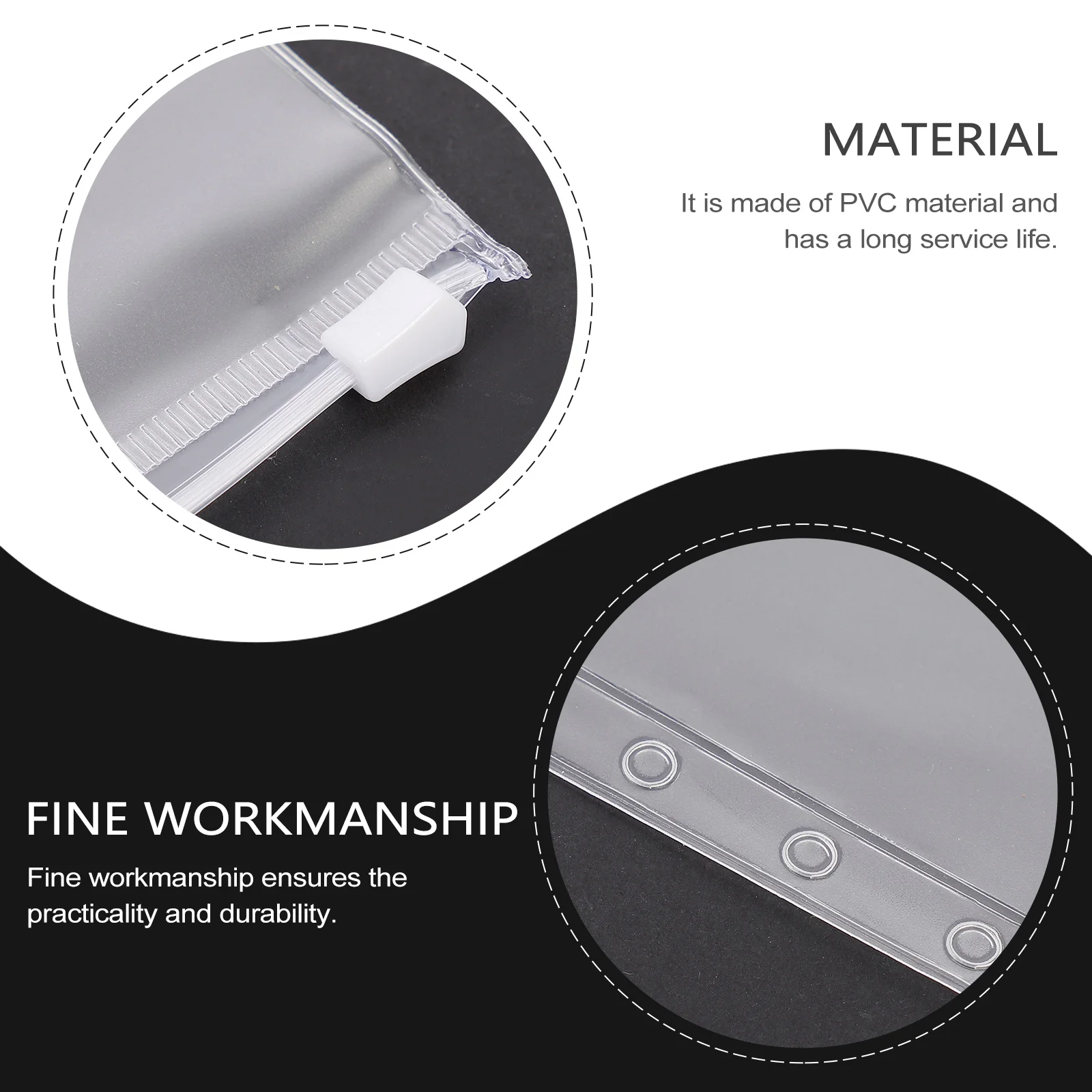 

12 Pcs Loose-leaf Notebook Zipper Bag Zippered Binder Pocket Document Folder with Pouch PVC Folders