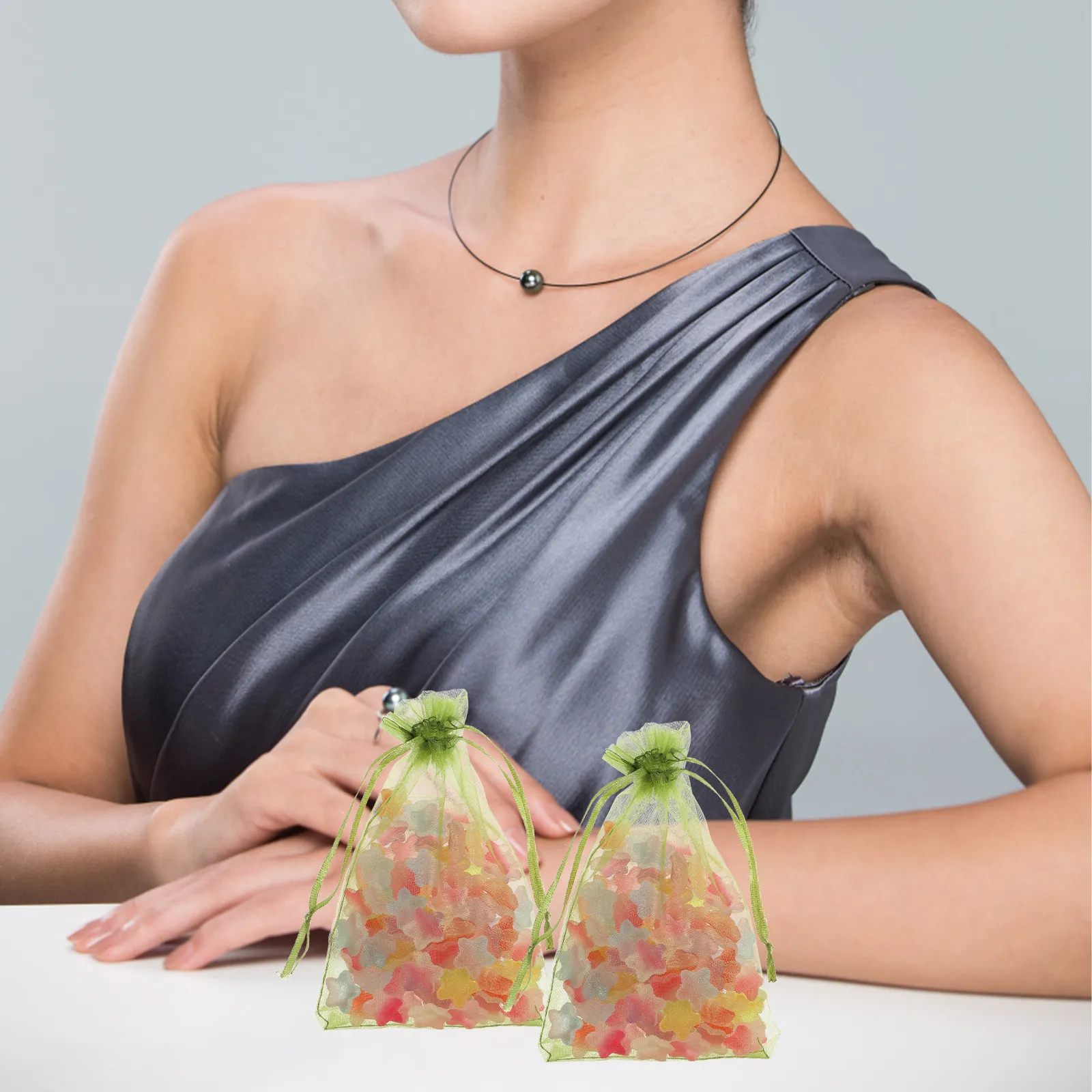 100Pcs Multi-Functional Fruit Netting Bags with Drawstring Mesh Fruit Cover Bags for Garden Vegetable Storage