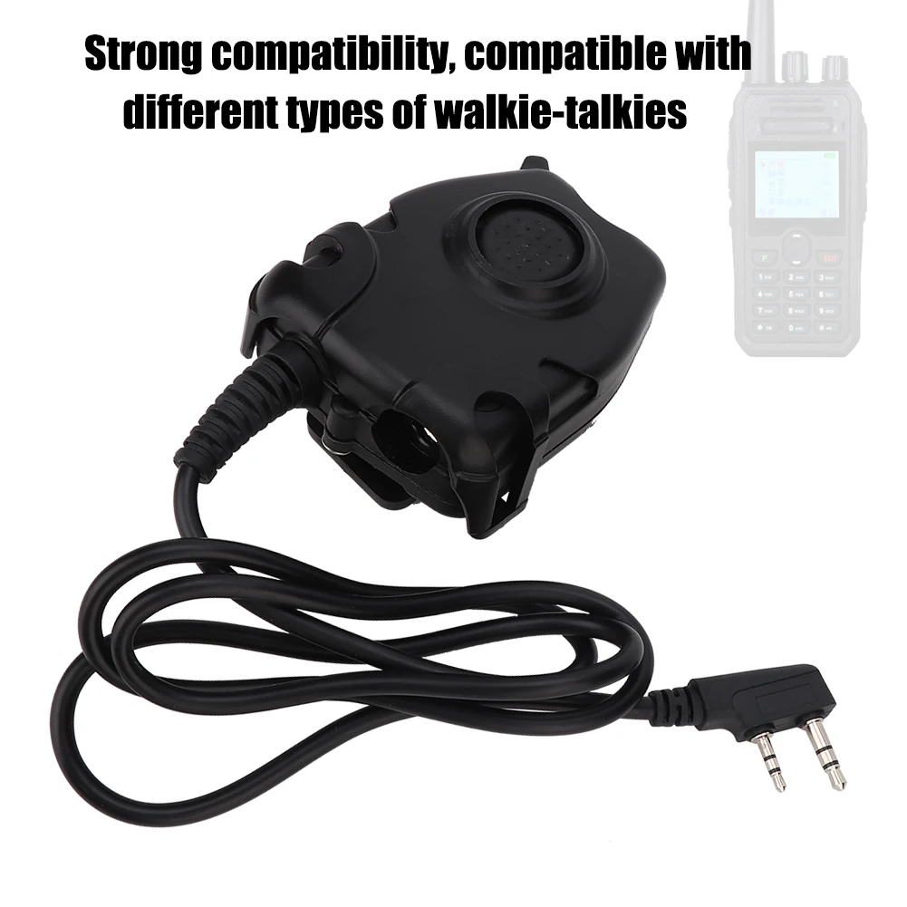 Walkie Talkie Earphone K Head PTT Adapter Head Cable for RETEVIS Kenwood BAOFENG Two Way Radio