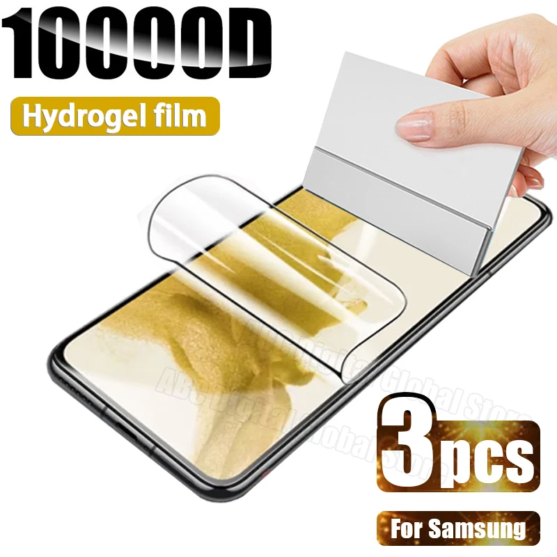 3PCS Hydrogel Film For Samsung A12 A53 A33 A13 A32 A23 Screen Protector for Samsung S23 S22 S21 Ultra S10 S9 S8 Plus Not Glass