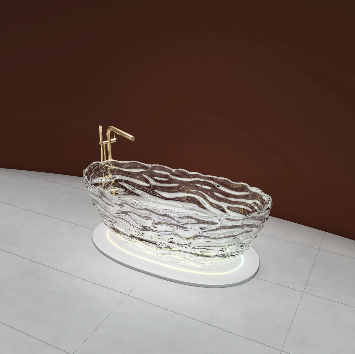 *a* Free Color Customized Factory Wholesales Freestanding Total Transparent Whirlpools Bathtubs for Home/hotel Building Project