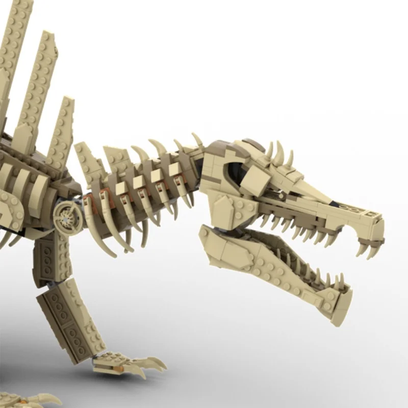 ชุดของเล่นตัวต่อ MOC-247793 ฟิกเกอร์ยอดนิยม ชุดประกอบฟอสซิลสไปโนซอรัส ของขวัญ 2237 ชิ้น โมเดลบล็อกตัวต่อ