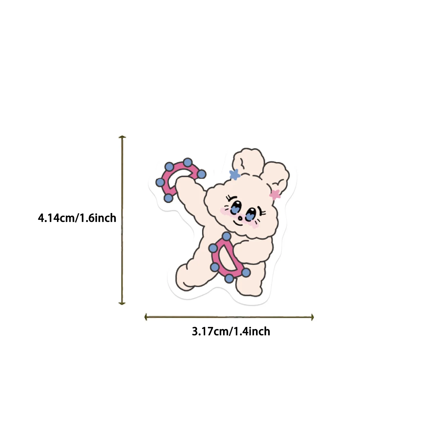 90/180PCS Cute Candy Rabbit Graffiti Stickers Guitar Notebook Luggage DIY Waterproof Stationery Pen Holder Stickers