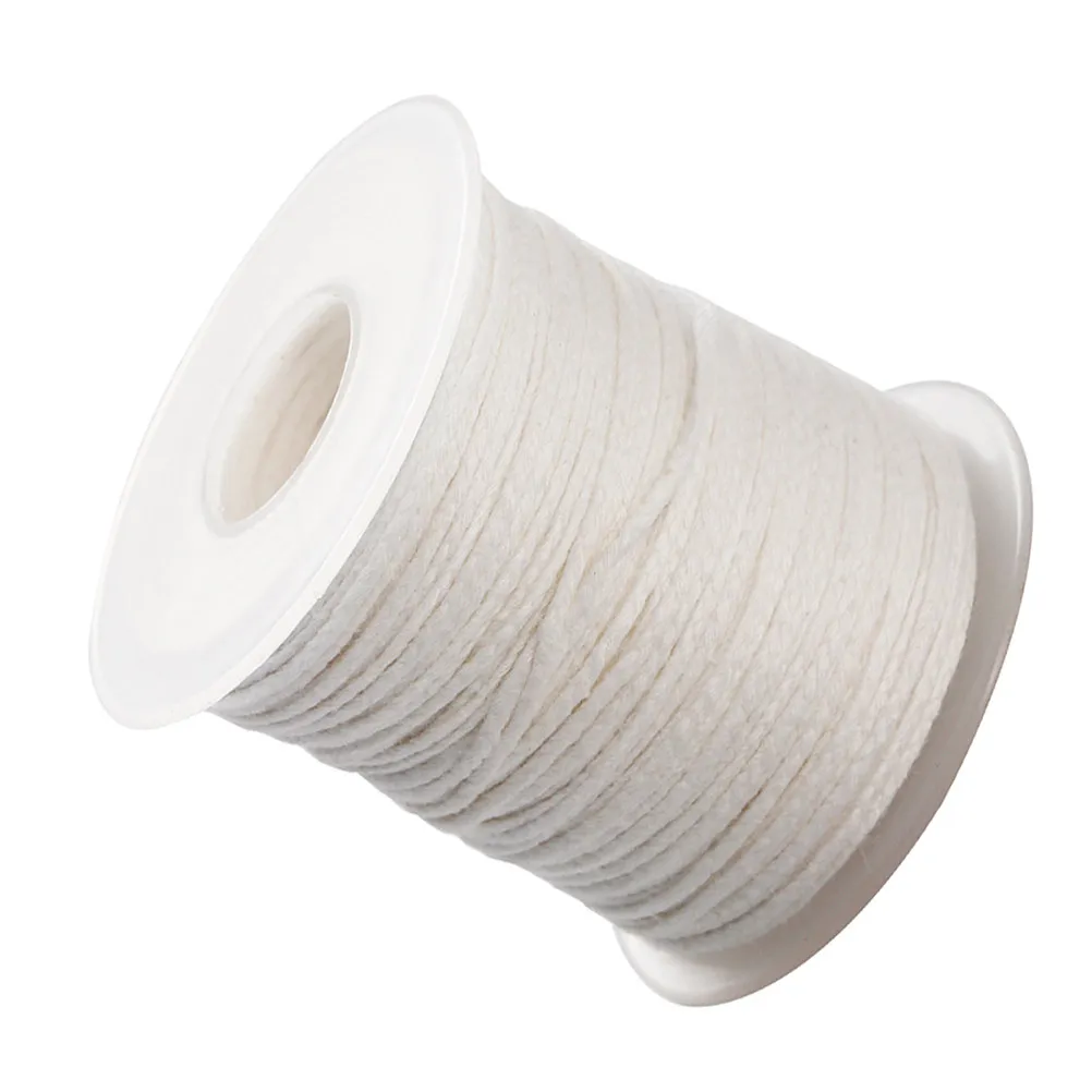 1 Roll Cotton Wick Spool Premium White Cotton Thread for Making Pillars Tapers Curling Wick Smokeless