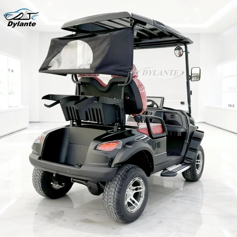 The New 2-Seat Electric Golf Cart Is A Mini 5KW Off-Road Vehicle Powered By 60V Lithium Battery Suitable For Park Transportation