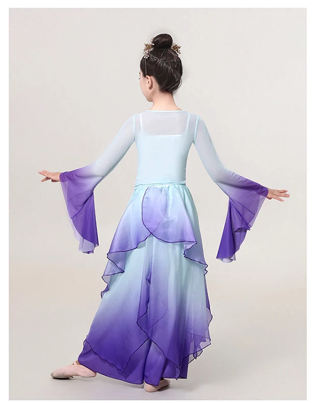 Costume de danse classique pour filles, vêtements de danse folklorique chinoise Yangko, vêtements d'entraînement de Style ancien pour enfants, Costumes de spectacle