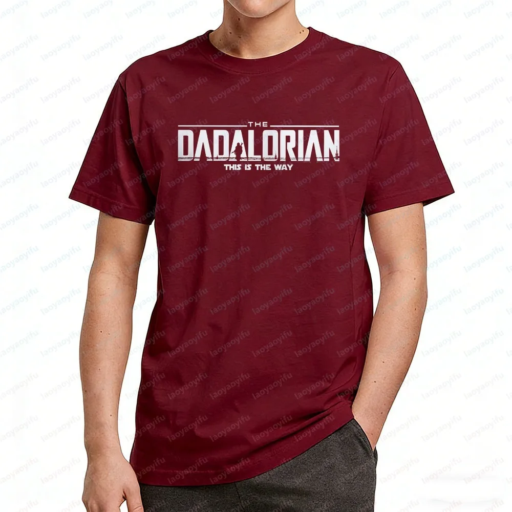 Dadalorian Mandalorian Print Fathers Day T-Shirt Dad Lover Shirt Funny Humor Summer Vintage Classic Fashion Cool Men's Clothing