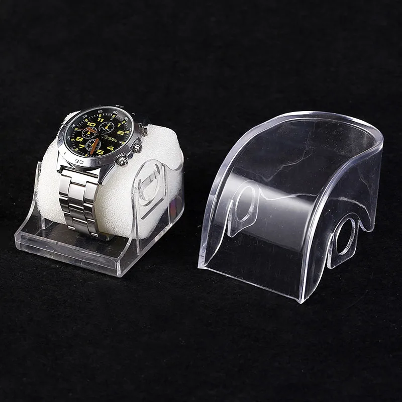 Electronic Watch Storage Box, Transparent Plastic Single Box, Watch Storage Plastic Box, with Hanging Holes and Pillow Box