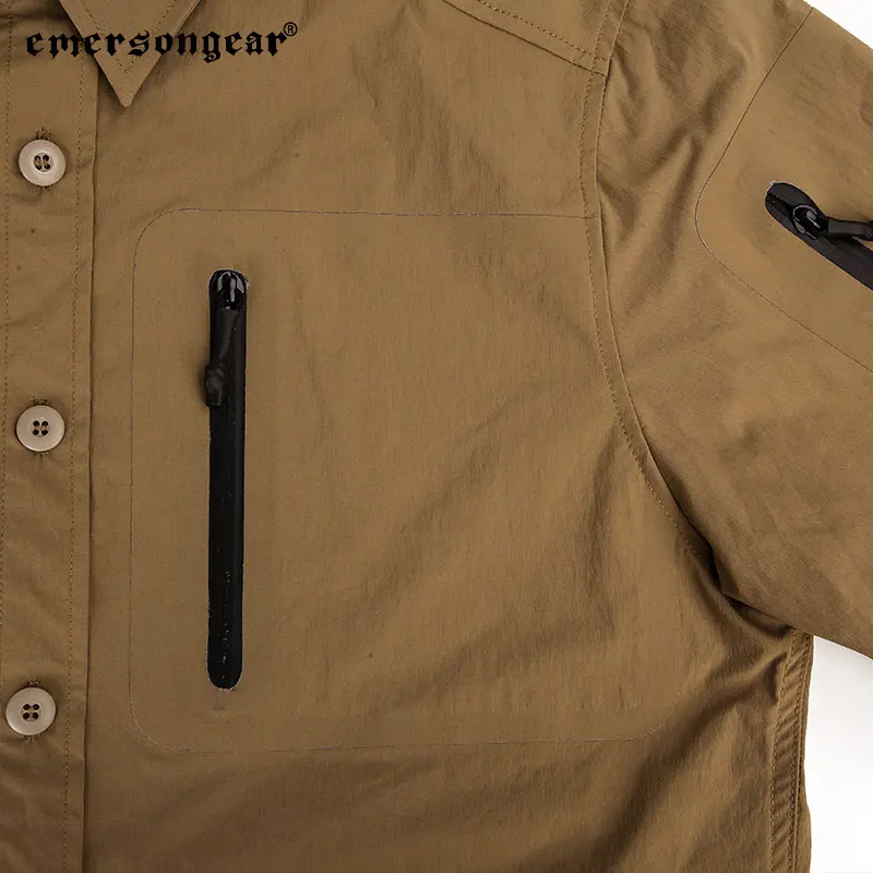 Emersongear Blue Label Triple Tech Tac-Shirt Langarmshirts Herren Pendler T-Shirt Outdoor Angeln Jagd Wandern KH Nylon – Detail 18