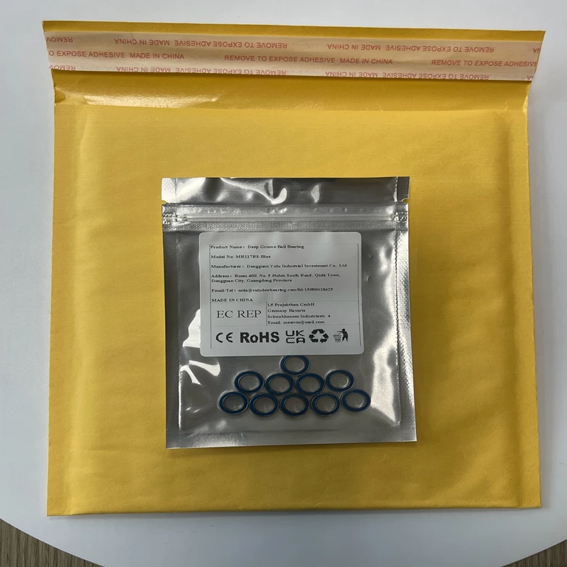MR117-2RS Bearing ABEC-7 10PCS 7x11x3 Mm Miniature MR117RS Ball Bearings Blue Sealed Bearing MR117 2RS