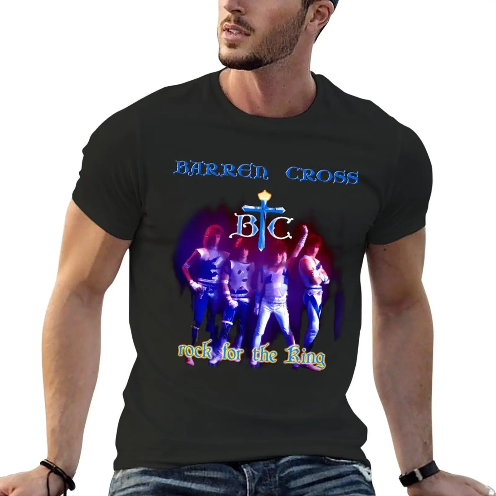 

Barren Cross - Rock For The King T-Shirt man clothes plus sizes men t shirt