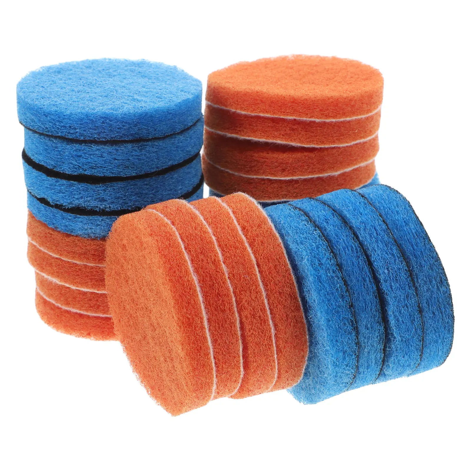 24Pcs High Efficiency Scouring Pads for Drill Brush Hook Loop Cleaning Sponge Bulk Pack Dishwasher Safe Non Scratch Kitchen