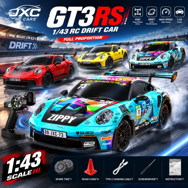 New Hot Selling 1/43 Remote Control Car Gtrs Full Proportion Rc Four-Wheel Drive Drift Car Entry-Level Boys' Racing Toy Model