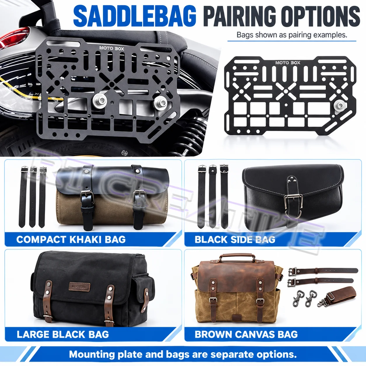 Side Bag Mount Bracket With Tactical Hanging Plate Fit VOGE CU625 625CU