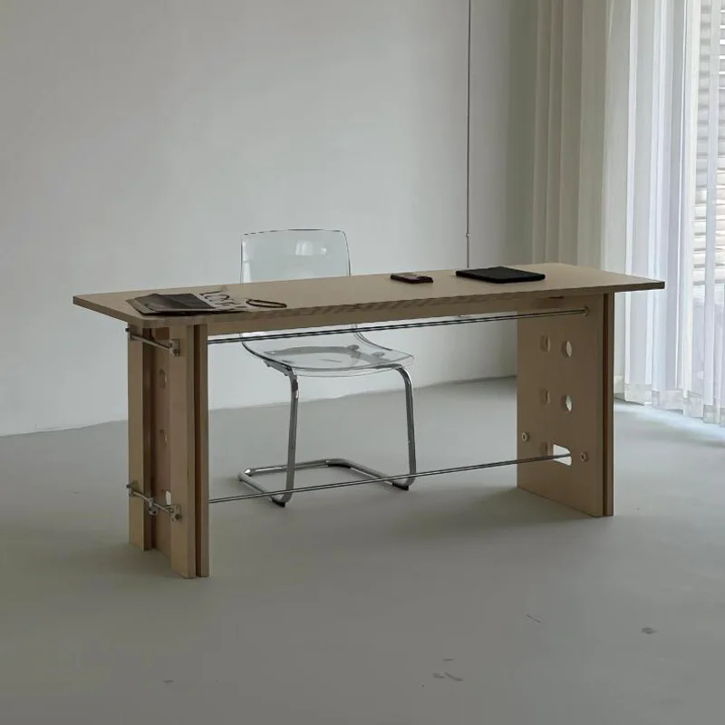 

Ocean board office desk, minimalist optical axis metal conference table, stainless steel computer desk