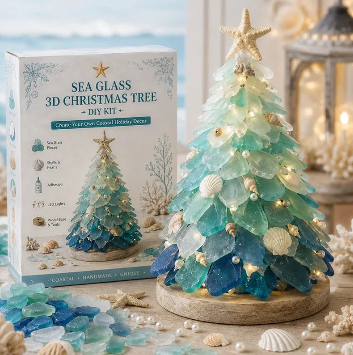 DIY Sea Glass Art Set - Coast & Christmas Collection Christmas Tree Ornament