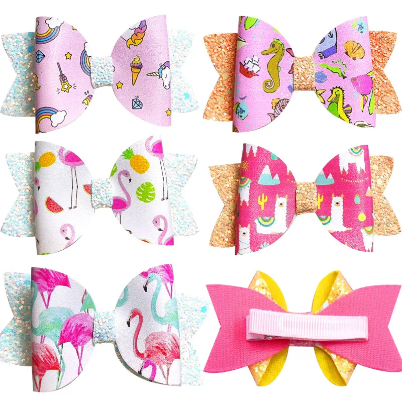 1 Piece Lovely Animals Bow Barrette Hairpins Clips Ornaments Baby Girls Summer Scrunche Hair Accessories For Women Clothing Set