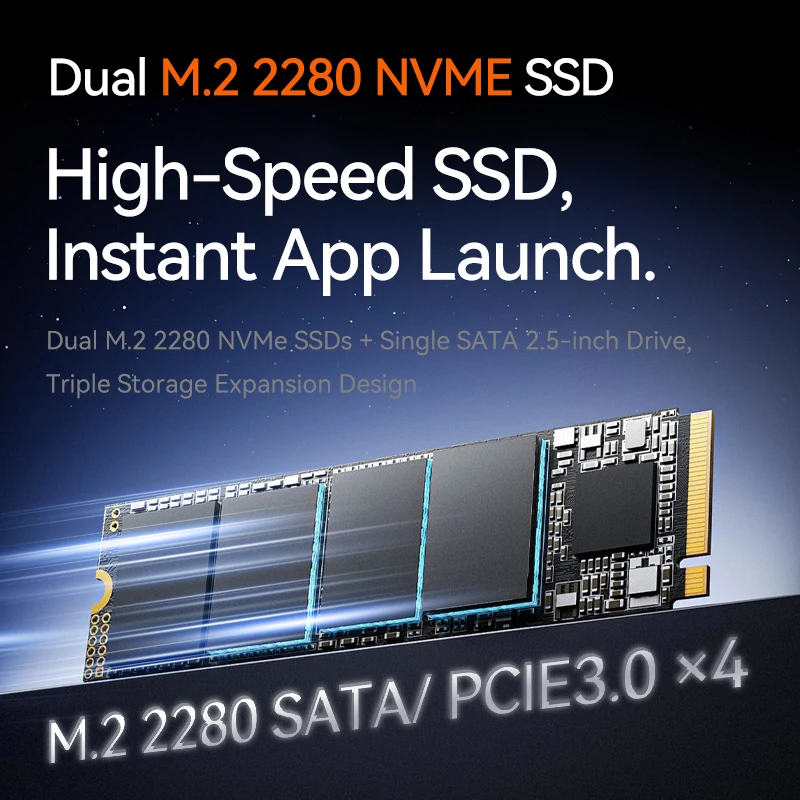 MOREFINE S500+ Ryzen 5 5600H CPU Mini PC Windows 11 pro Dual R45 LAN NVMe SSD Desktop da gioco con HD DP Type-C WiFi