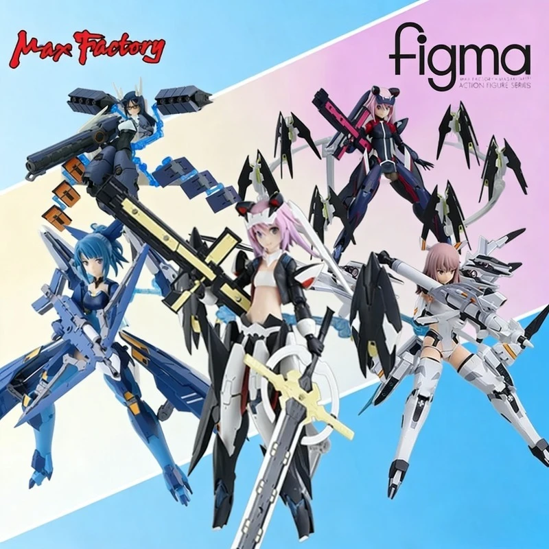 Max Factory Original Figma 609 Aircraft Battle Girl Alice Bird Swim Pity Sky Collectible Movable Joint Action Figure Model Toys