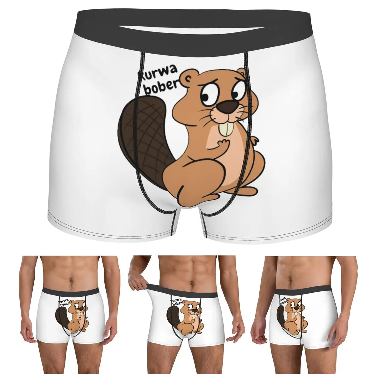 

Boxer Underpants Shorts Bober Bbr Beaver Panties Male Soft Underwear for Homme Man Boyfriend Gift
