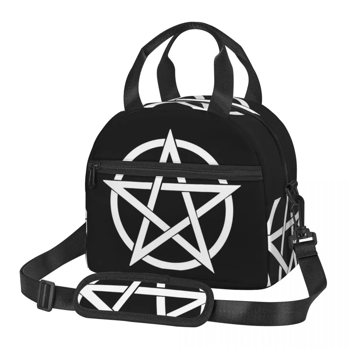 Occult Satanic Pentagram Lunch Bags Insulated Bento Box Lunch Tote Leakproof Picnic Bags Thermal Bag for Woman Girl Travel