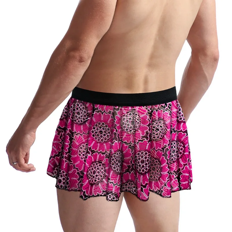 Unisex Pleated Mini Skirt with Elastic Waist