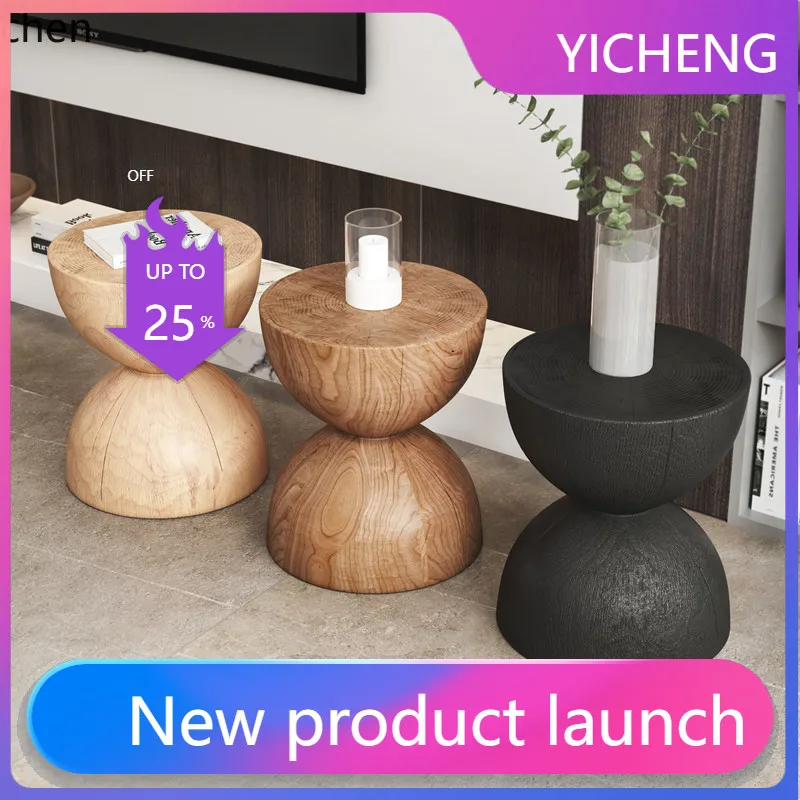 

LYY Solid Wood Stump Round Stump Ornament for Living Room