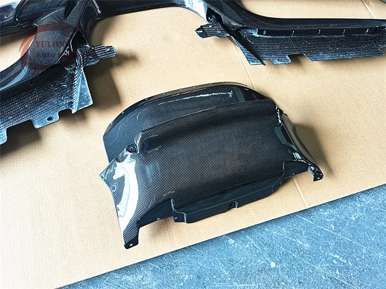 Cap Style Dry Carbon Fiber Body Kit for 488 Front Lip Diffuser Side Skirt Rear Spoiler Side Mirror Welcome Threshold