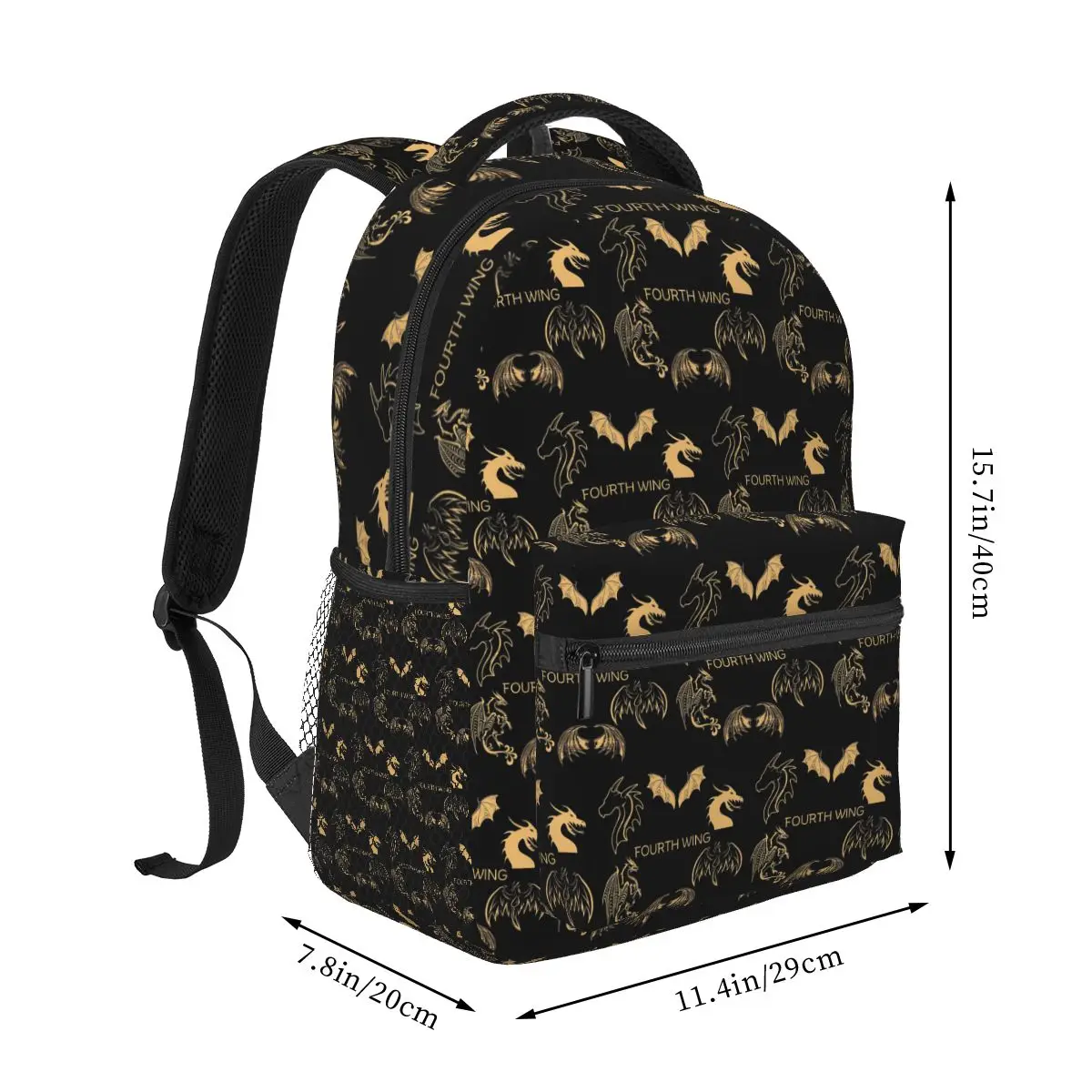 Fourth Wing Rebecca Yarros Fantasy Bookish Backpack Student Boys Girls BookBag Kids School Bag Laptop Shoulder Bags Men Women
